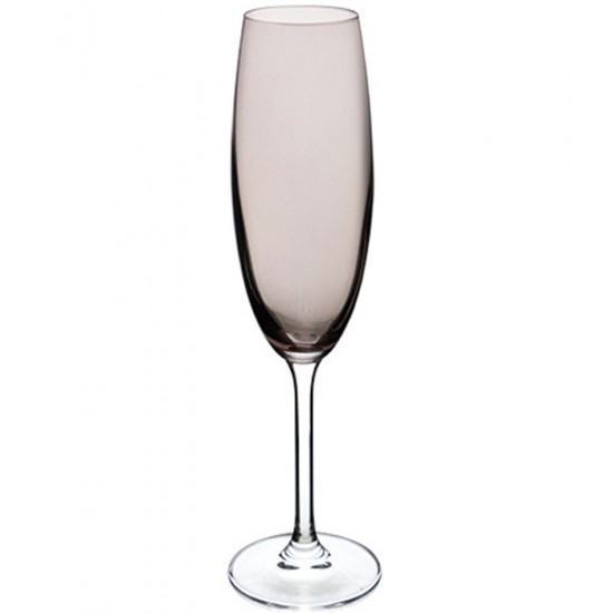 Jogo 6 Taças 220ml Para Champanhe Gastro em Cristal Ecológico Fume